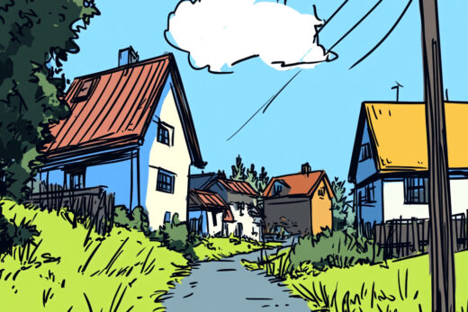 sref 711 | a town