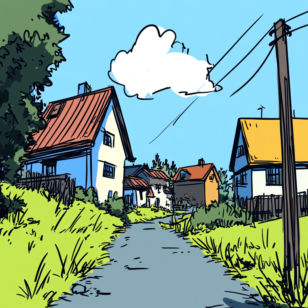 sref 711 | a town