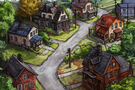 sref 717 | a town