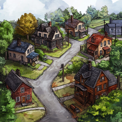 sref 717 | a town