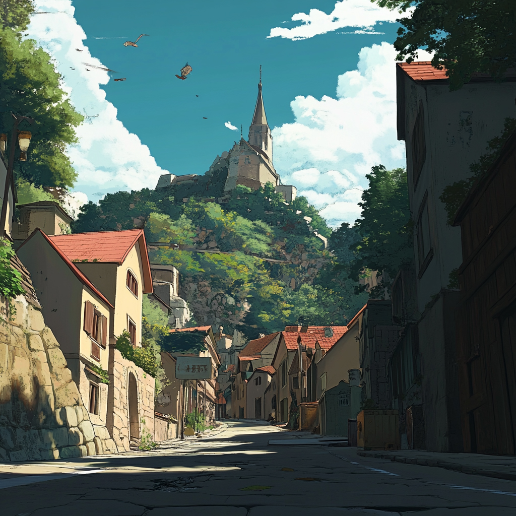 sref 718 | a town
