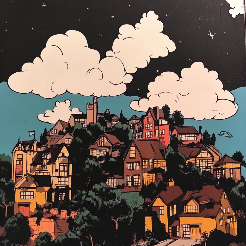sref 721 | a town