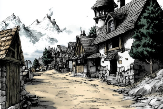 sref 728 | a town