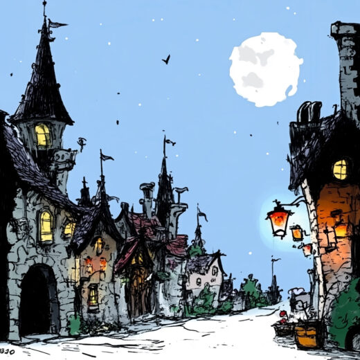 sref 736 | a town