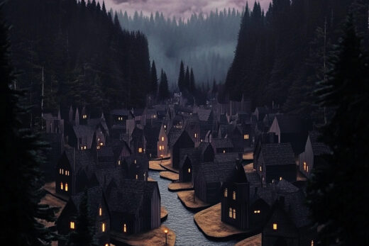 sref 738 | a town