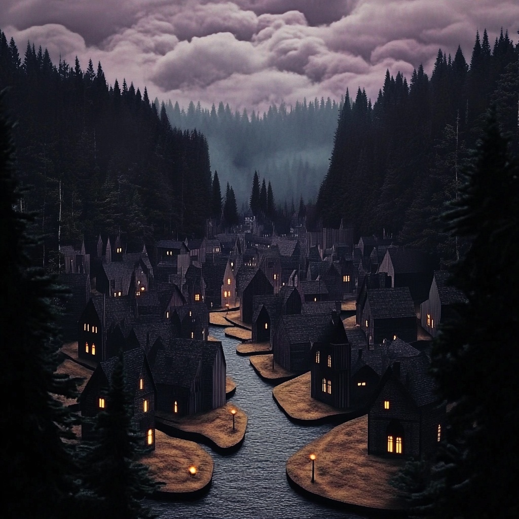 sref 738 | a town