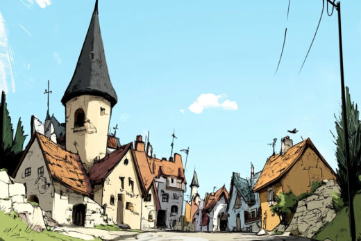sref 739 | a town