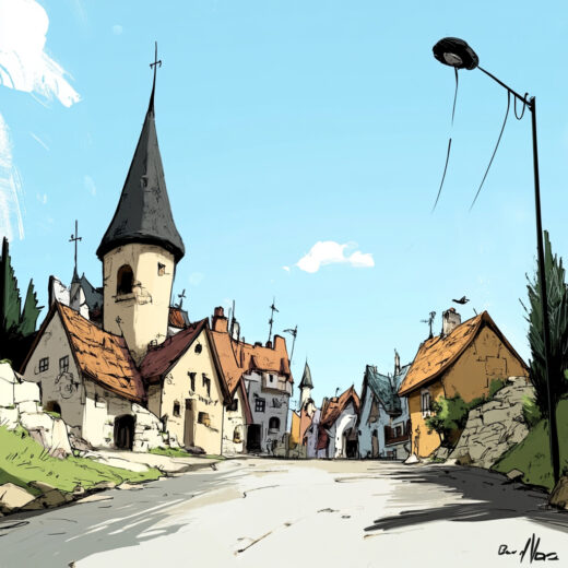sref 739 | a town