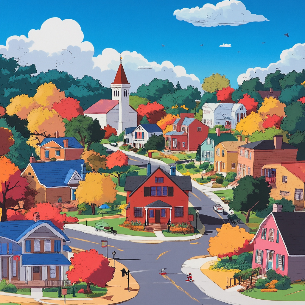 sref 752 | a town