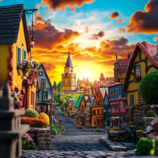 sref 756 | a town