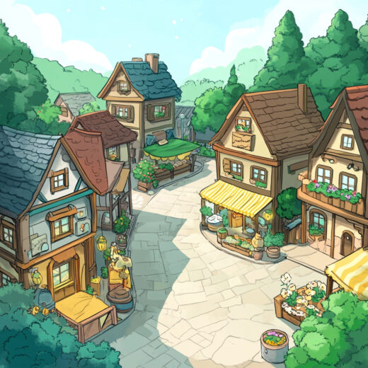 sref 761 | a town