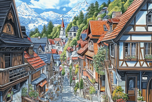 sref 767 | a town