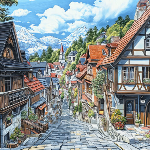 sref 767 | a town