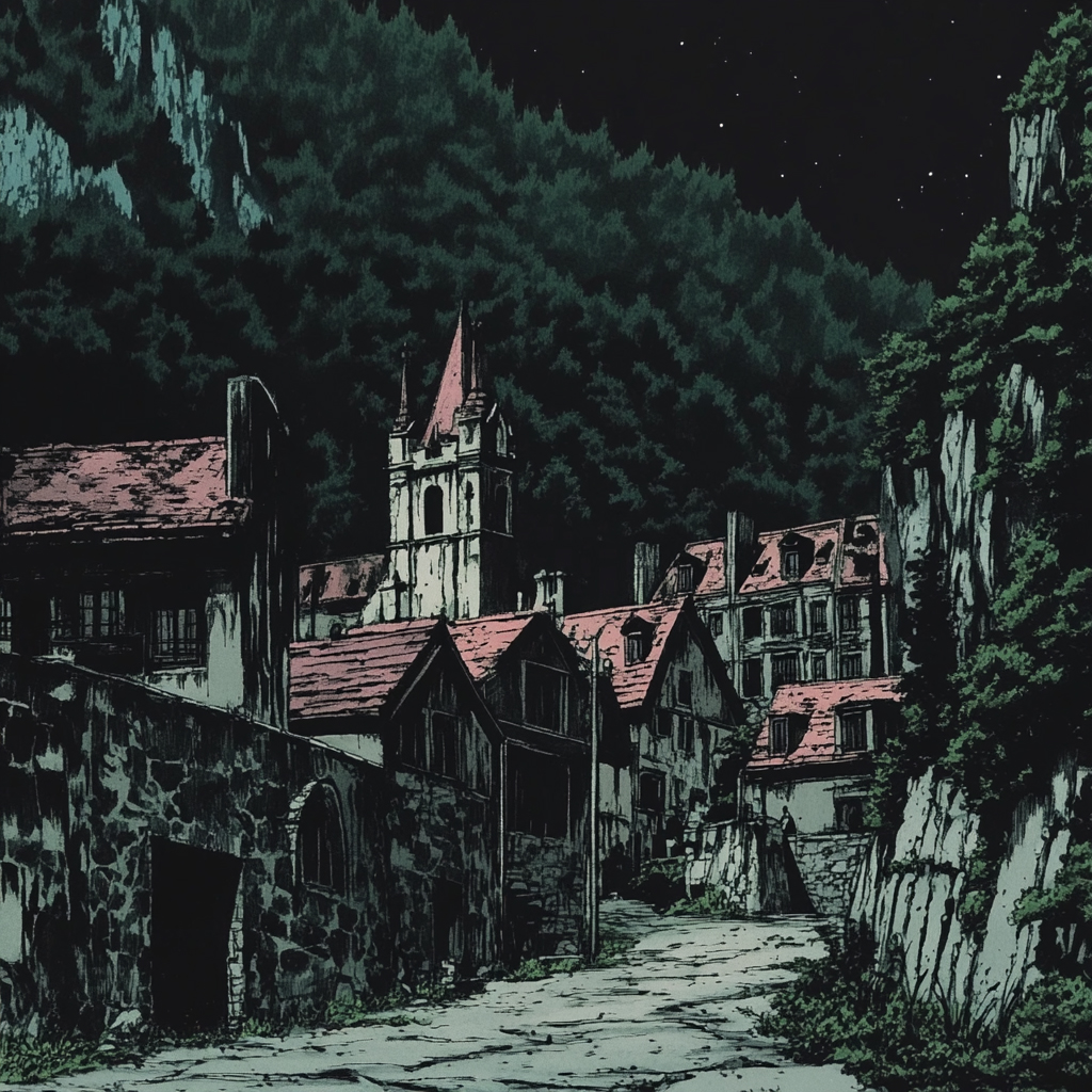 sref 785 | a town