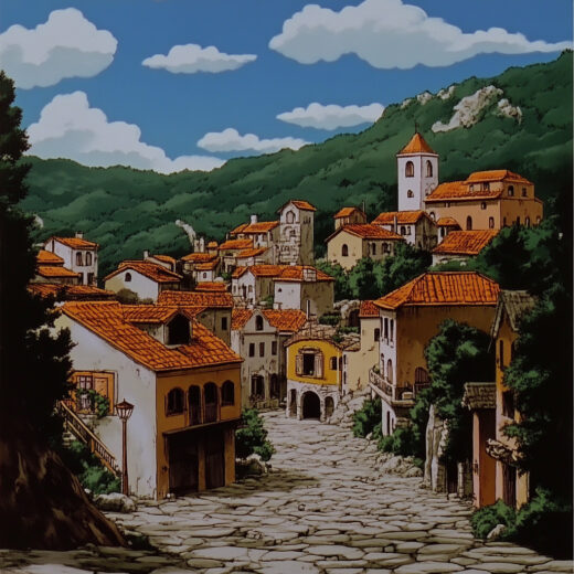 sref 787 | a town