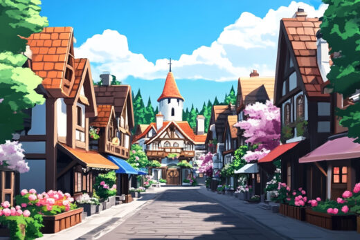 sref 796 | a town