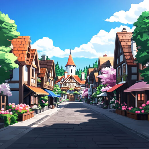 sref 796 | a town