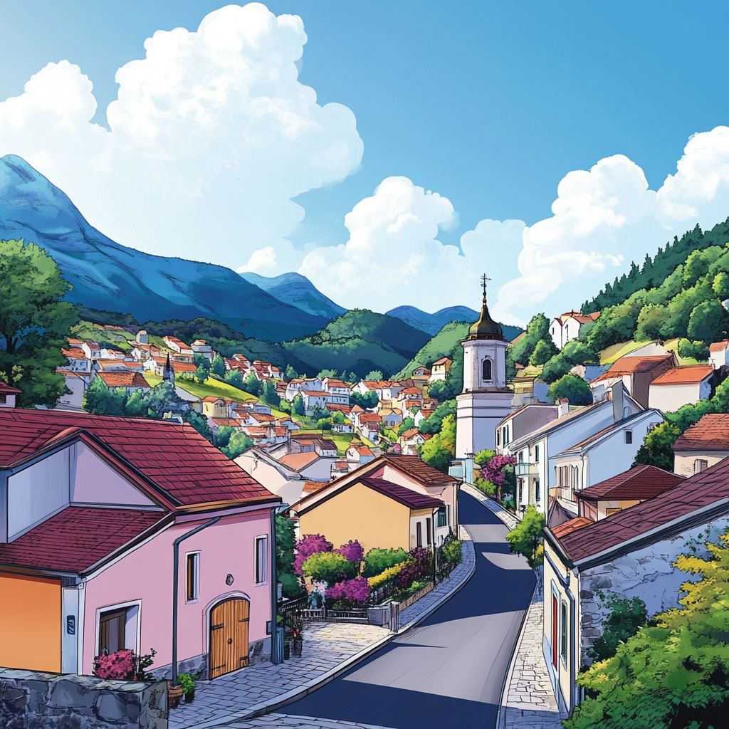 sref 797 | a town