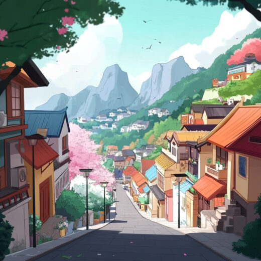 sref 802 | a town