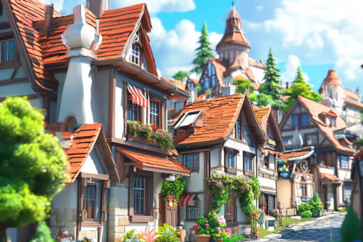 sref 806 | a town