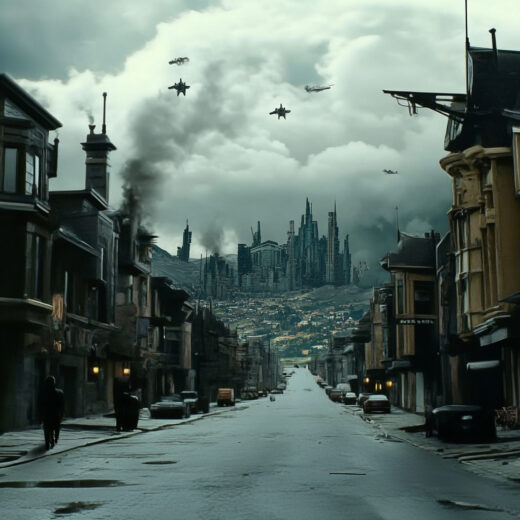 sref 808 | a town