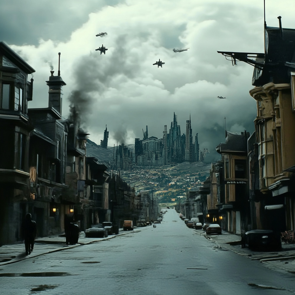 sref 808 | a town