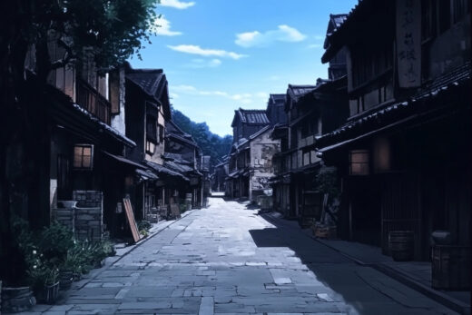 sref 812 | a town
