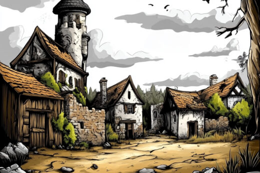 sref 821 | a town