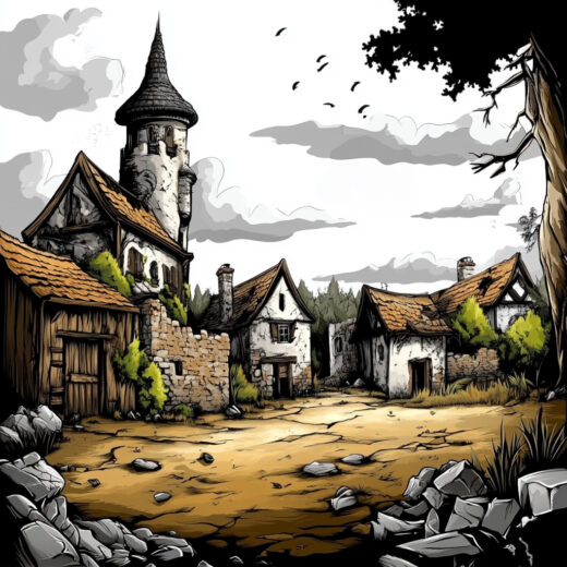 sref 821 | a town
