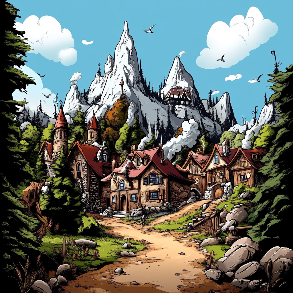 sref 823 | a town
