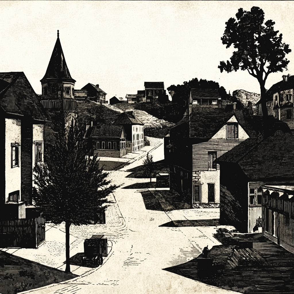sref 828 | a town