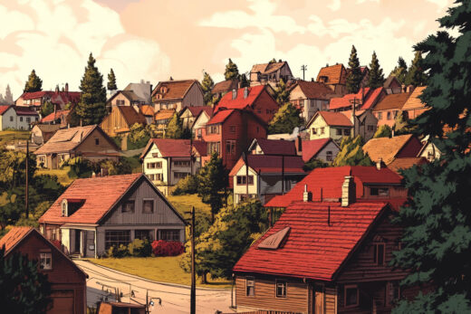 sref 833 | a town