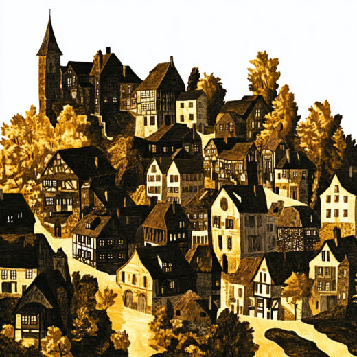 sref 834 | a town