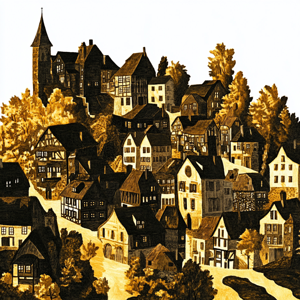 sref 834 | a town