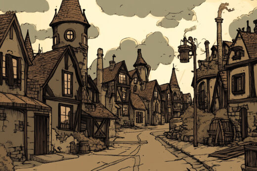sref 844 | a town