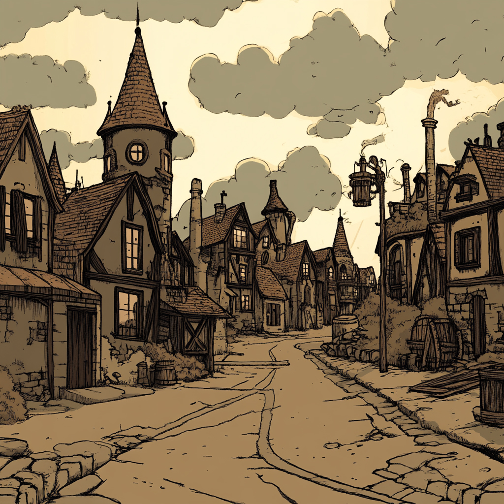 sref 844 | a town