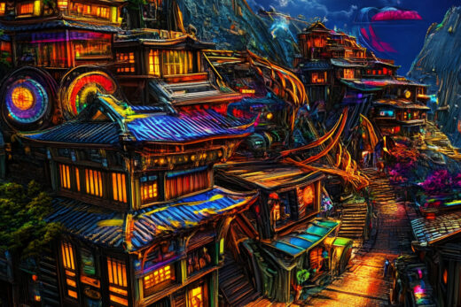 sref 845 | a town