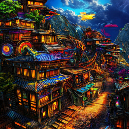 sref 845 | a town