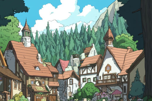 sref 848 | a town