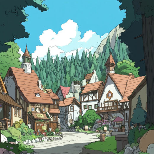 sref 848 | a town