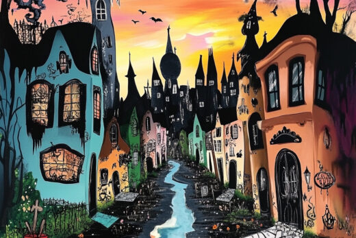 sref 852 | a town