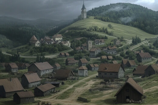 sref 854 | a town
