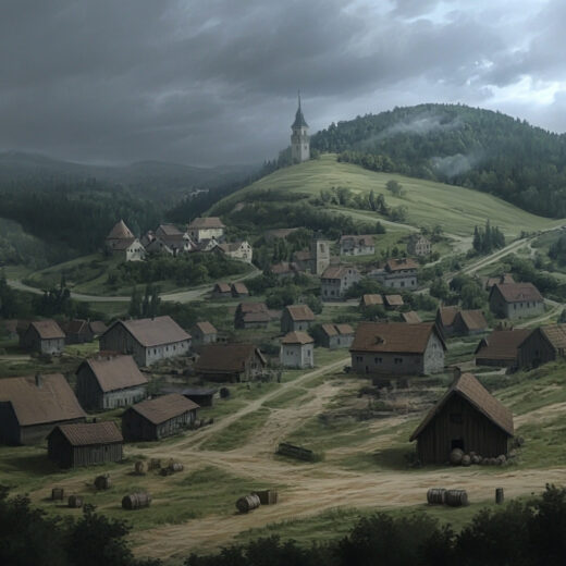 sref 854 | a town