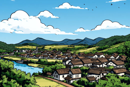 sref 869 | a town