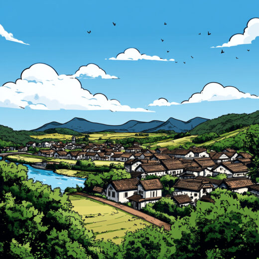 sref 869 | a town