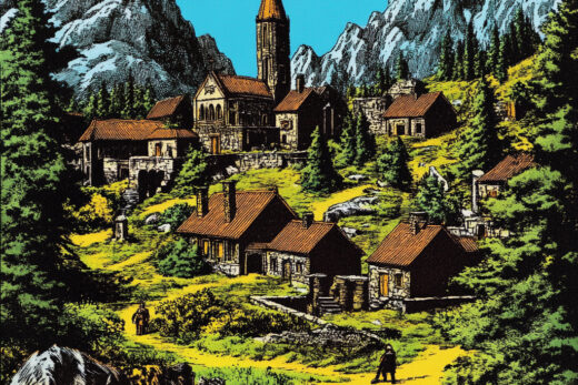 sref 875 | a town