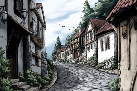 sref 877 | a town