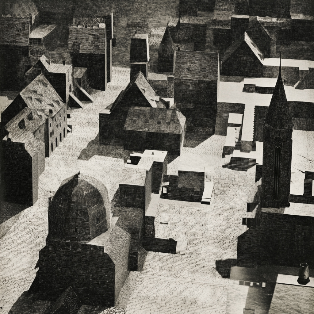 sref 882 | a town