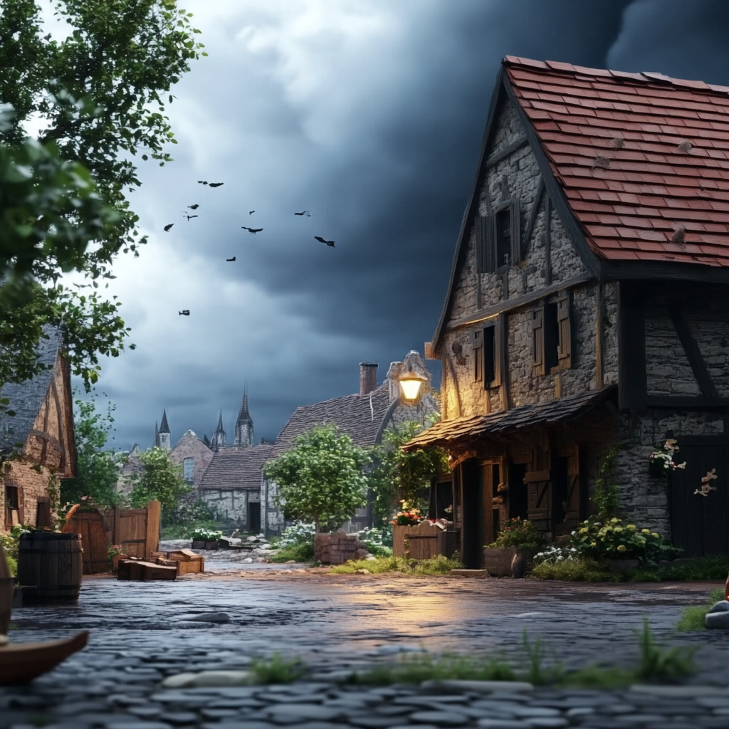 sref 884 | a town