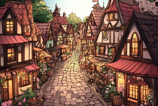 sref 896 | a town